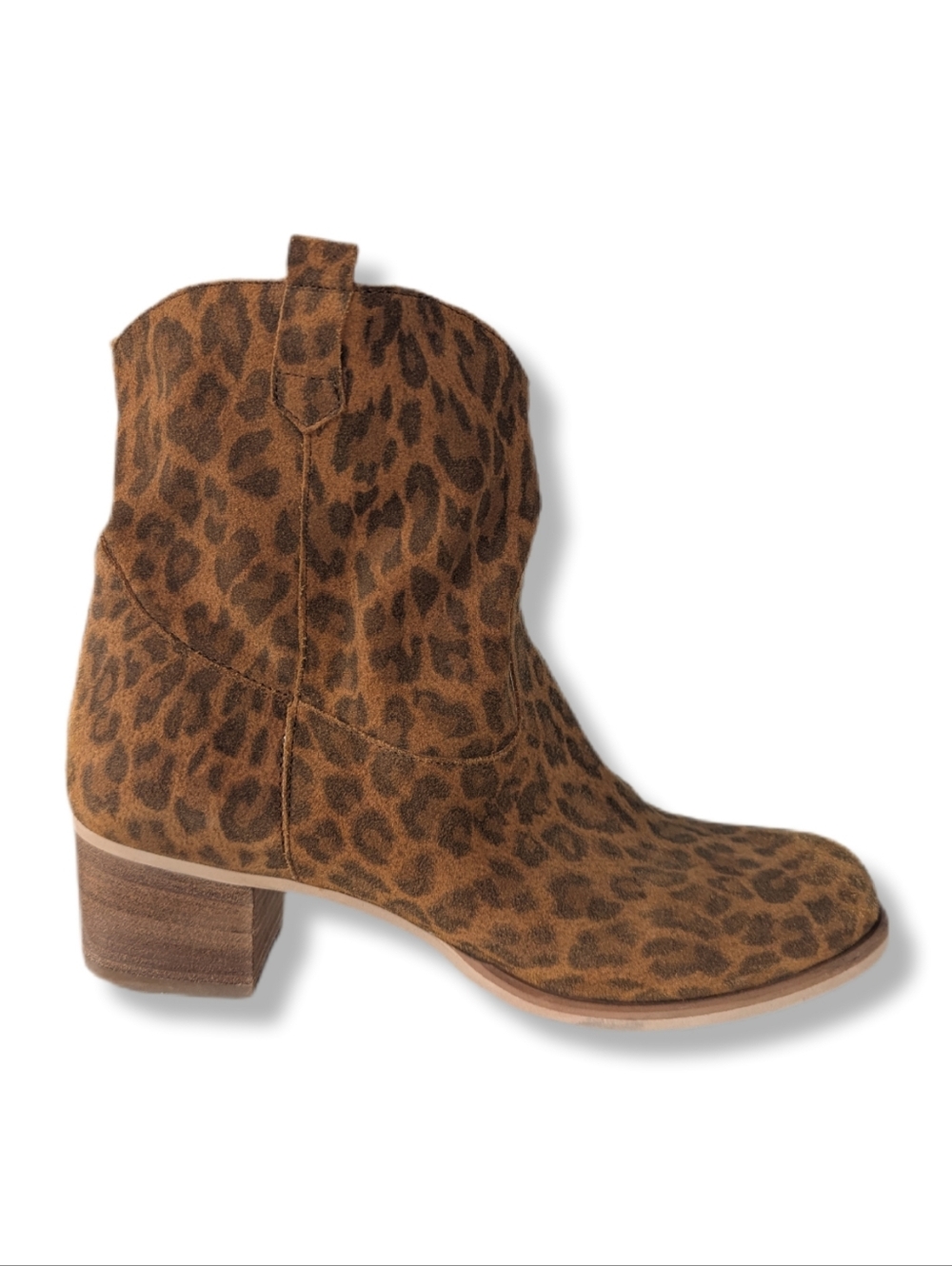 Sundance Women's Suede Leather Animal Print Ankle Boots